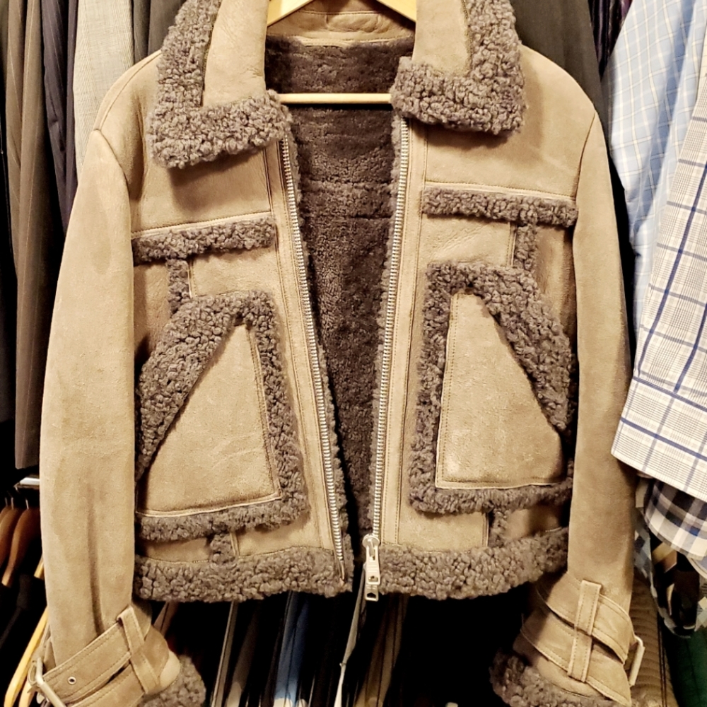 All Saints Suede and Shearling Womens